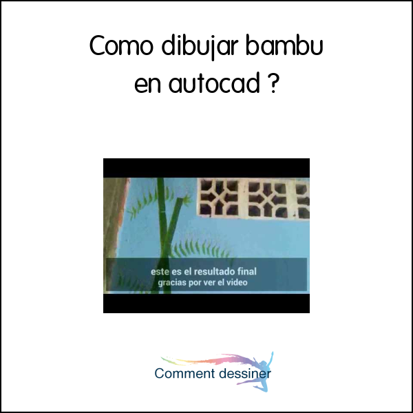 Como dibujar bambu en autocad